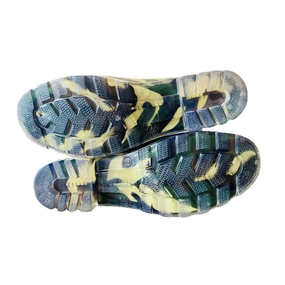 Corkys‎ Womens Camouflage Rain Boots Green Camo Waterproof Mid Calf Size 7
